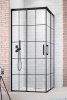 Radaway Idea Black Kdd Factory kabina prysznicowa 80x100cm czarny mat/szkło przejrzyste 387061-54-55L/387062-54-55R